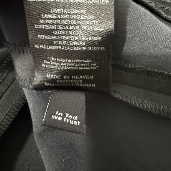 Ted Baker London Black Hook Eye Front Bodycon Strapless Dress Size 2 - Picture 15 of 16